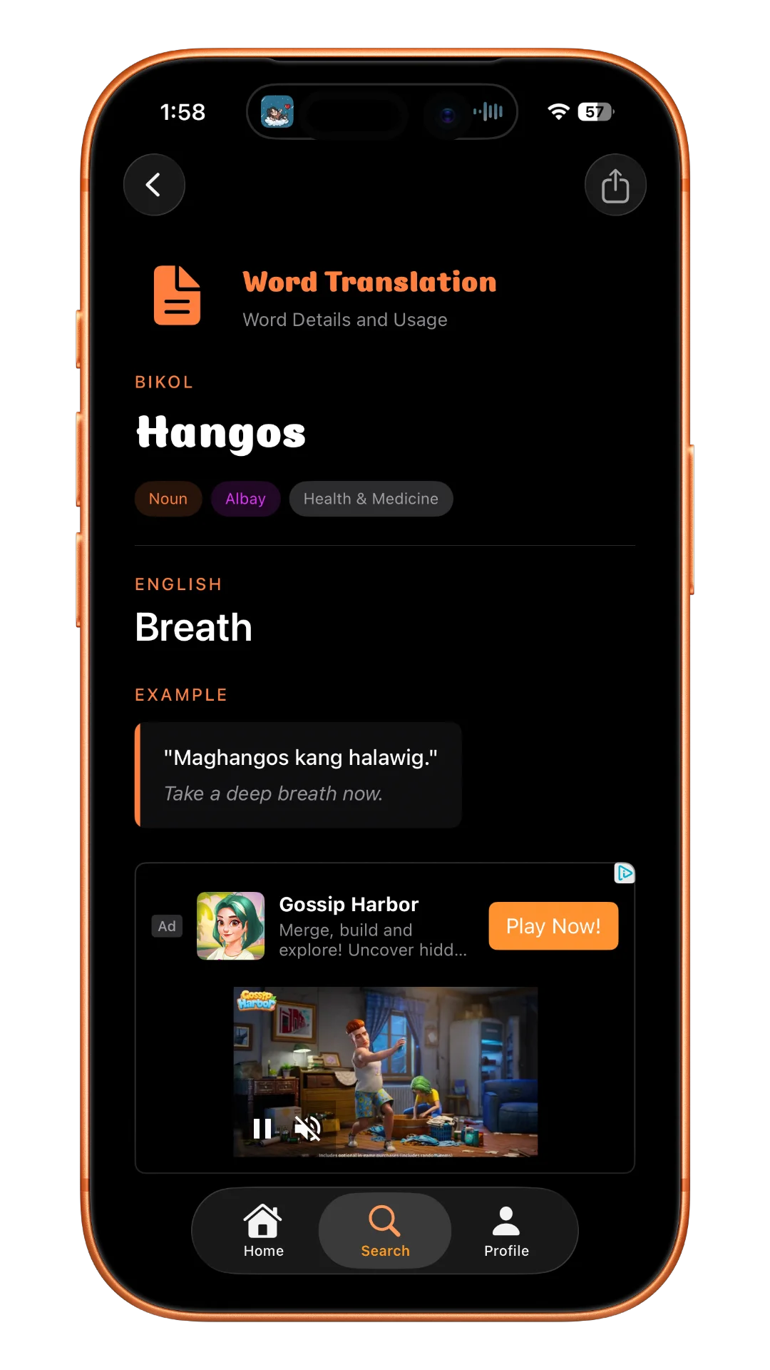 Learn Bicol Translation